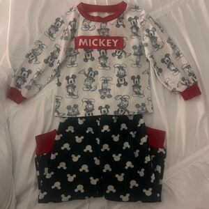 Disney Mickey Kids Pajamas - Red, Black, and White